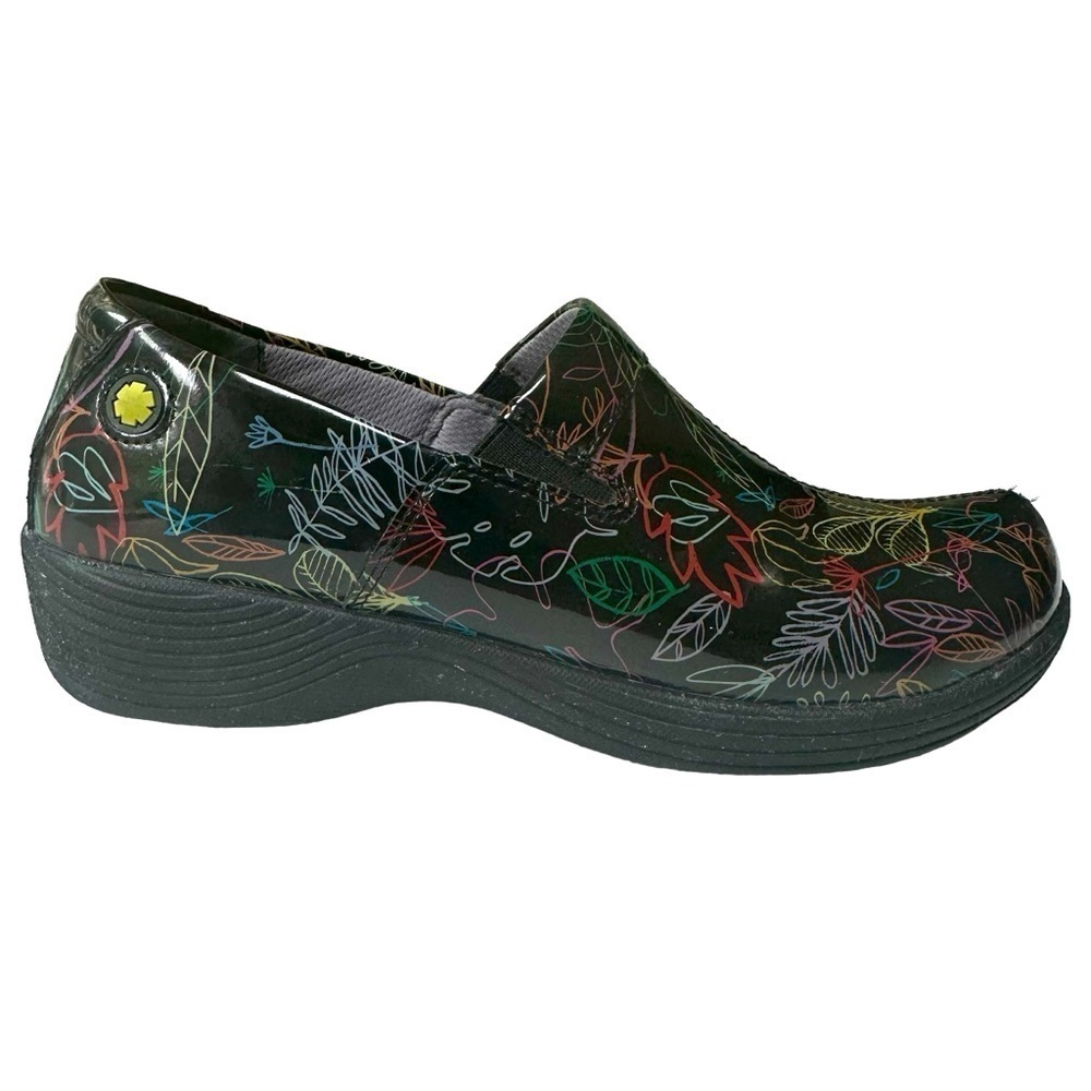 Dansko Women's Slip Resistant Black Multi Colored Work Clogs, size 7 - Picture 8 of 11
